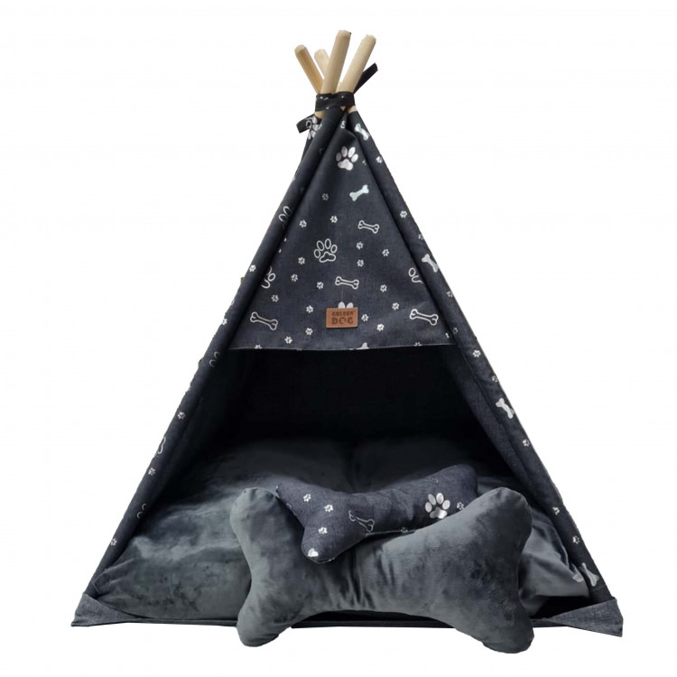 TeePee stan Golden dog 75 x 75 x 90 cm - strieborné labky